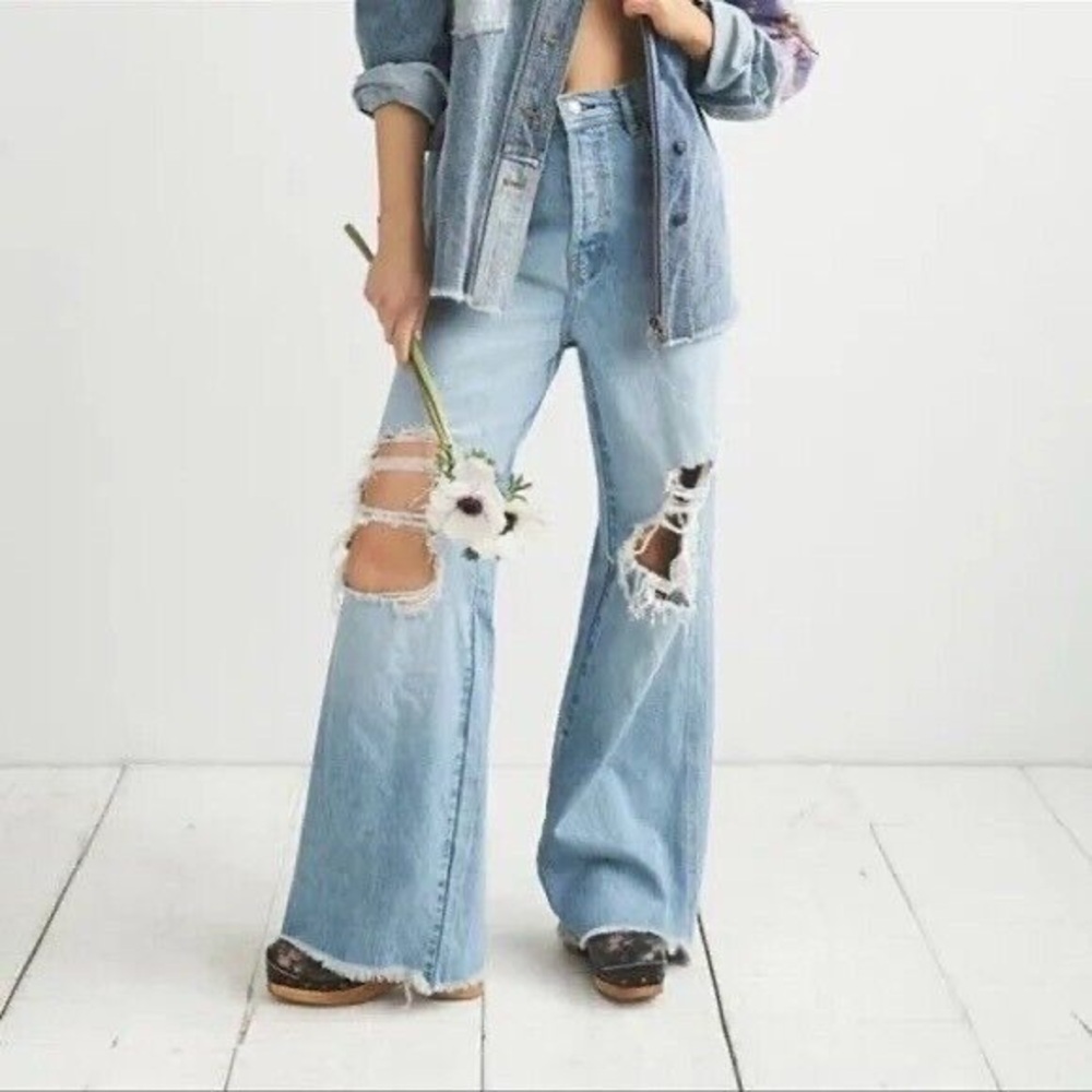 Free People Ollie Extreme Wide Leg Jeans - Picture 2 of 12